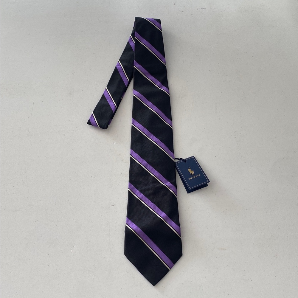 Polo Ralph Lauren The Polo Tie Mens Black Striped Tie
